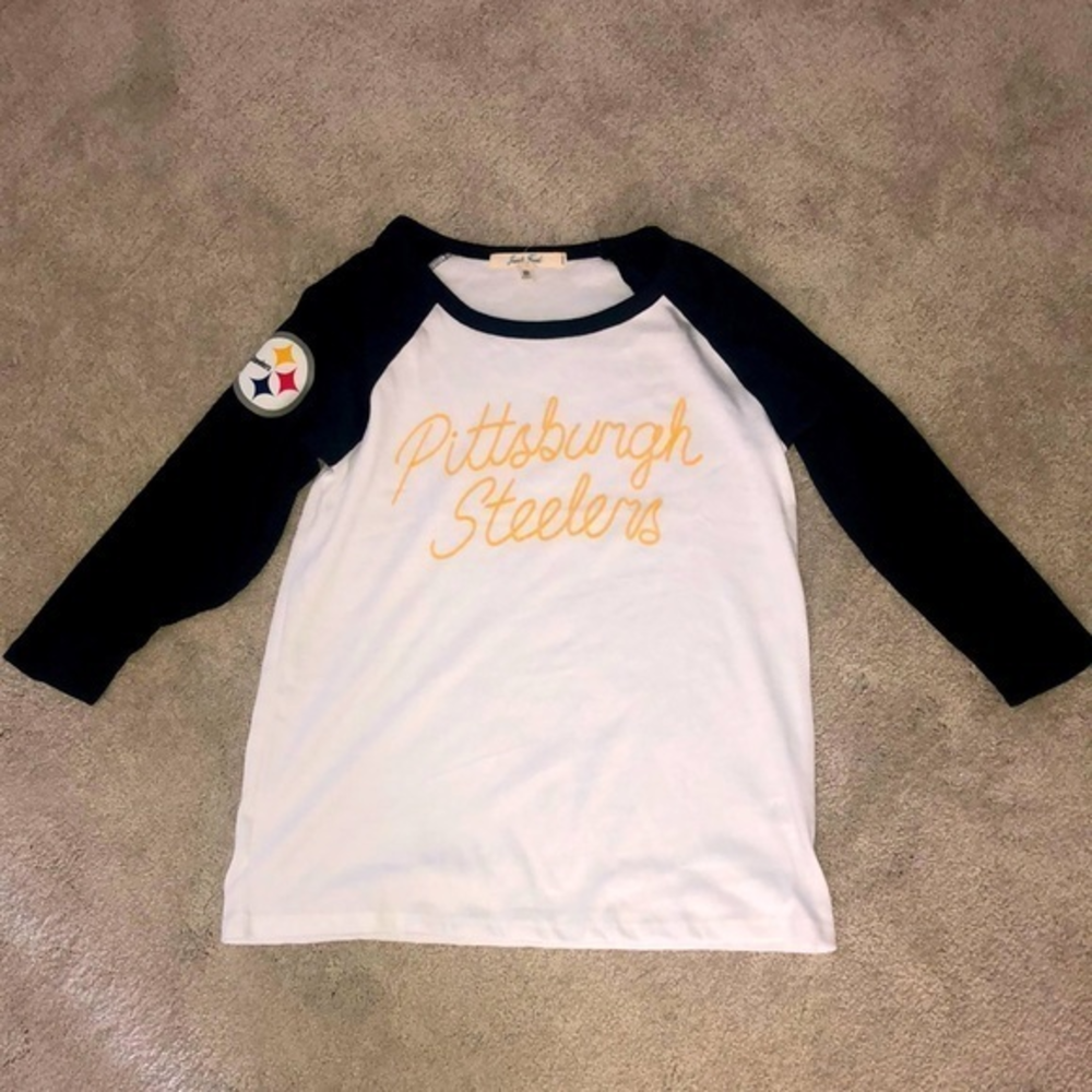 Junk Food Pittsburgh‎ Steelers small Baseball Tee Shirt Top